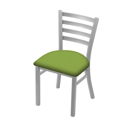 Holland Bar Stool Co 400 Jackie 18" Chair with Anodized Nickel Finish and Canter Kiwi Green Seat 40018AN009